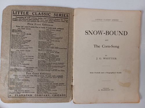 Little Classic Series Snow-Bound Whittier Portrait Biographical Sketch Antique - Picture 3 of 9