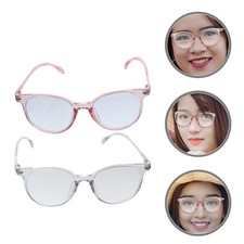 2 Pcs Clear Frame Glasses Light Blocking Glasses Anti Glare for Digital Use