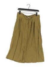 Whistles Women's Midi Skirt UK 14 Green Lyocell Modal
