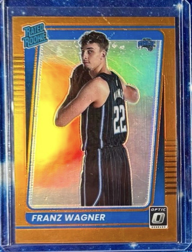 2021-22 Panini Donruss Optic Franz Wagner Rated Rookie Orange Prizm /199 #185
