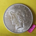 🚚🔥GOLD TONED BU 👀🔥1922 Peace Dollar RAW BRILLIANT Circulated 90% Silver Coin