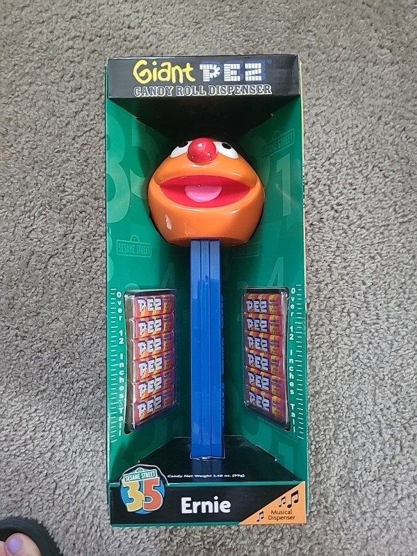 Giant Pez Dispenser 12" Sesame Street Ernie 2004 Vintage NIB