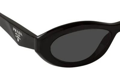 Prada PR 26ZS 16K08Z Black Dark Grey Women Cat Eye Sunglasses