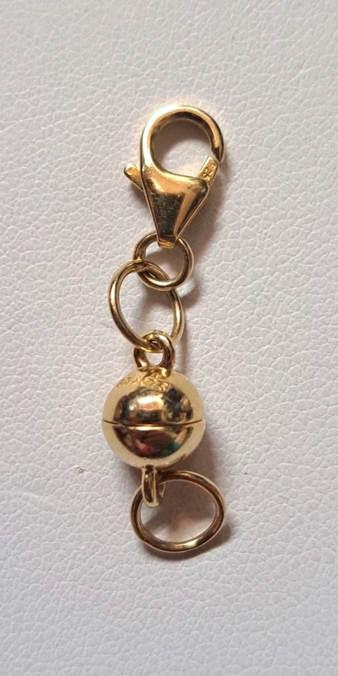 Lote de 7 cierres de broche de collar magnético fuerte oro sobre plata de ley 925  Foto 3 de 4