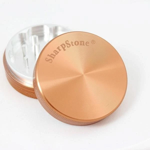 Sharpstone BROWN 2.5" - 2 Piece Hard Top Herb / Spice Grinder AUTHENTIC