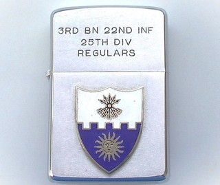 1967 Zippo US Army Vietnam 22ND INF Crest MSG J.O. Edwards Cigarette Lighter
