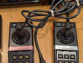 Atari 5200 Console 4-Port Bundle w/3 Games, Cables, 2 Controllers TESTED - VGUC