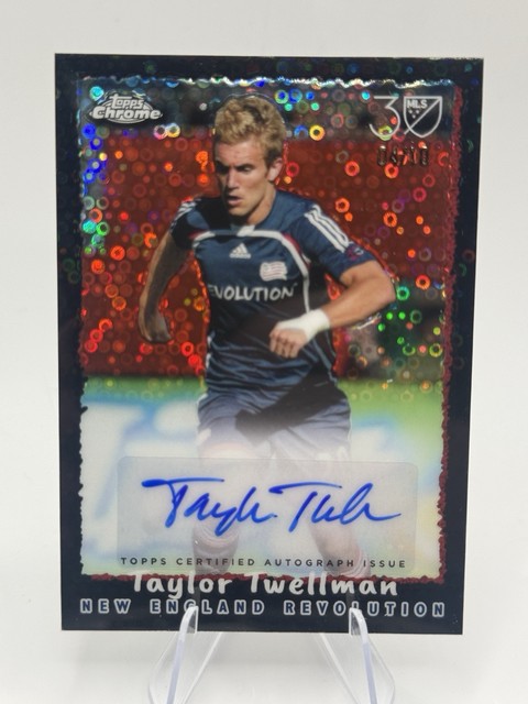 2025 Topps Chrome MLS 1995 30th Taylor Twellman Black /10 Revolution Disco Donut