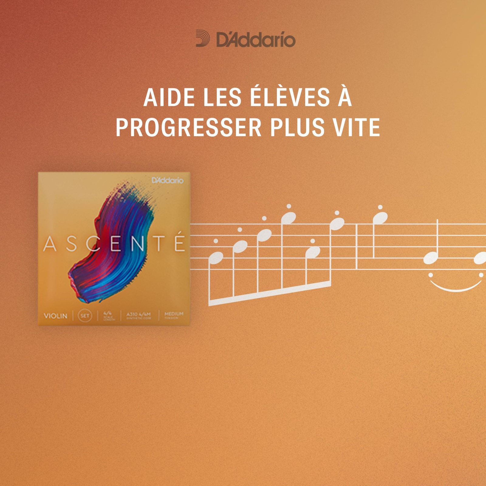 Corde do alto Ascenté à âme synthétique stable tension medium