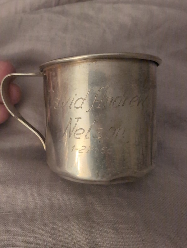 Vintage Sterling Wallace Baby Cup #30 Engraved With Name