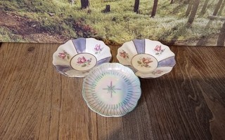 Miniature east and west German plates.