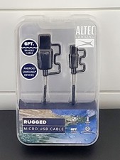RUGGED Micro USB Charging Cable - 6 Ft Braided Cable - Android Samsung - BLACK