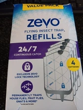 Zevo Flying Insect Trap Refill Cartridges (4 Cartridges) Free Shipping M94