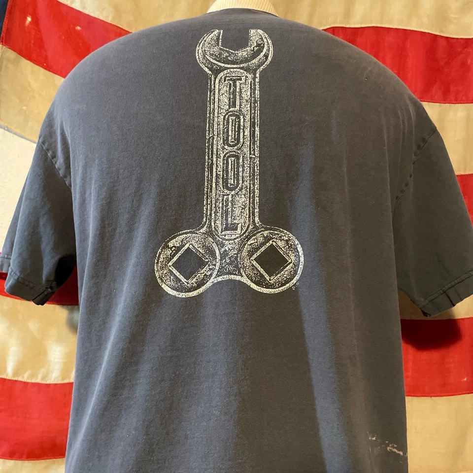 Vintage 90s Tool Opiate Tour 1991 Band T-Shirt Wrench Size L USA Made Giant Tag - Image 2 of 4