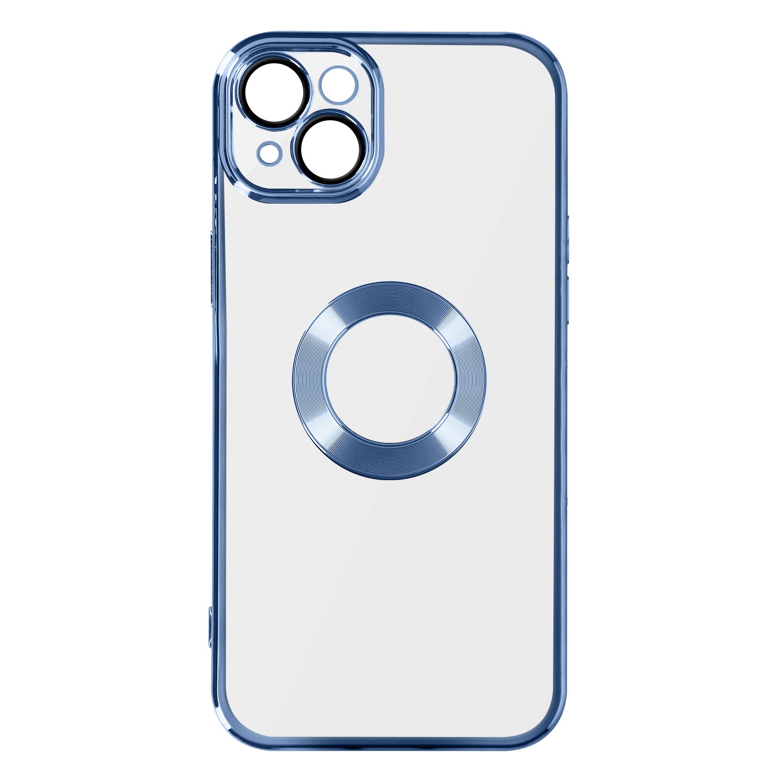 Coque silicone transparente Apple iPhone 14 bleu foncé protection gel tpu souple mince