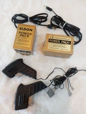 VTG ELDON SLOT CAR POWER PACKS 3310 & 3851 w/ 2 HAND CONTROLLERS, MY# A