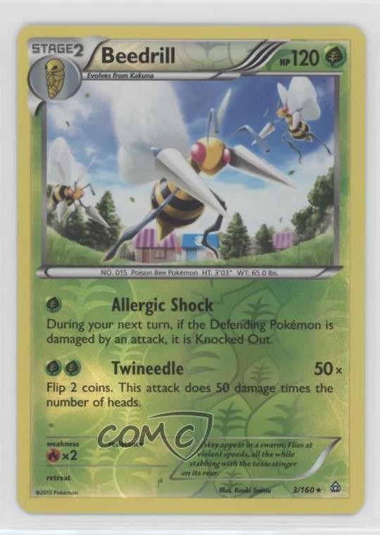 Beedrill Reverse Foil Pokémon XY Primal Clash #3