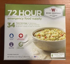 Wise Emergency Food 72 Hour Emergency Food Supply Mfg 2015, 34 Servings