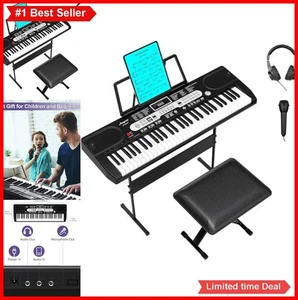 61 Key Portable électrique Touch Sensitive Lightweight Compact pour