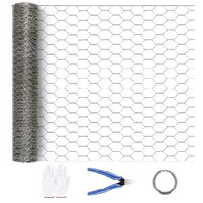 Chicken Wire Fencing 16.9 Inch x 32.8 Ft, Metal Chicken Wire Fencing Mesh for... 0.77 per foot