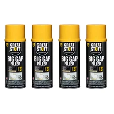GREAT STUFF Big Gap Filler up to 3" Insulating Foam Sealant Air & 12 oz 4 pack