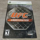 UFC 2009 Undisputed (Microsoft Xbox 360, 2009) Manual Only