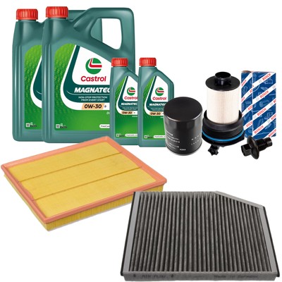 BOSCH Filter Satz 10L CASTROL 0W30 D MAGNATEC für TRANSIT V362 V363 2.0 EcoBlue