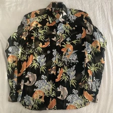 [Super Rare] Gleem gleem&co carp Japanese pattern Western shirt