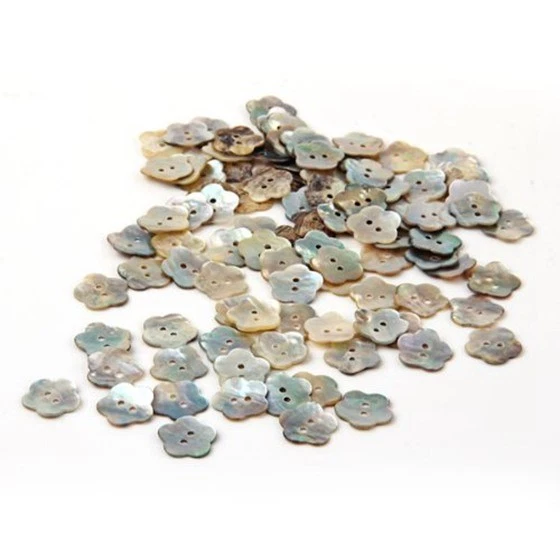 100x15mm  Buttons Mother of   Flower Button W1Z85896 - Image 2 of 4