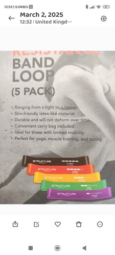 Resistance Bands Set Of 5 With Bag - Bild 4 von 4