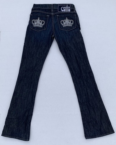 Rock & Republic Kasandra Boot Cut Nieten Krone Stretch Denim Jeans Größe 24 x 32 - Bild 2 von 4
