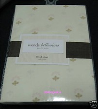 Wendy Bellissimo Pink Swirl Fitted Crib Sheet NIP