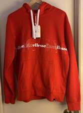 Ellesse Red Hoodie Pullover Men's Size Medium Med M NEW NWT