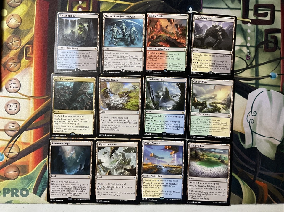 MTG 12 Battle for Zendikar Basic Land - 1 of each - complete You Set MT - Image 3 of 4