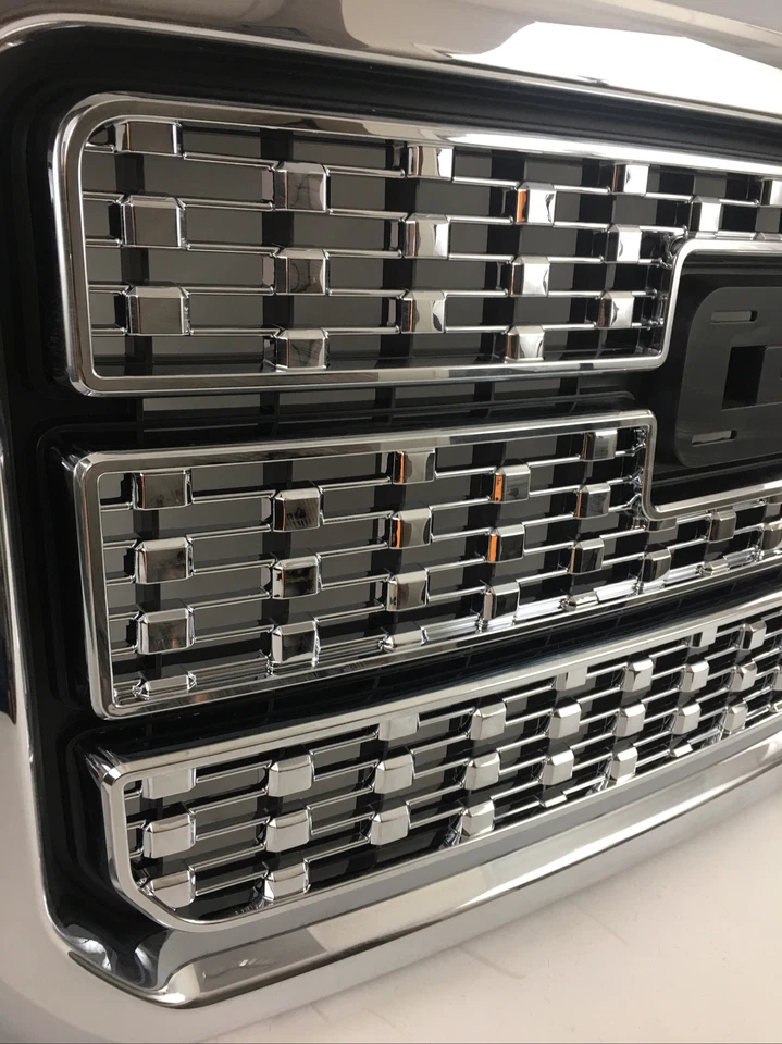 Grade frontal 2015-2019 GMC Sierra 2500HD 3500HD 84542600 cromada Denali fabricante de equipamento original GM - Imagem 4 de 4