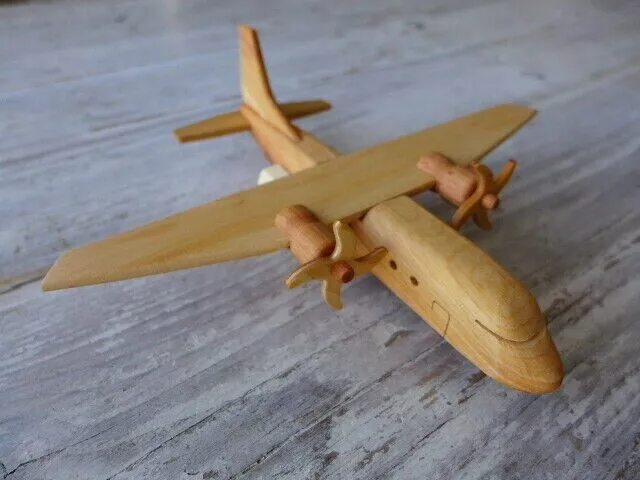 Wooden toy plane CASA vintage style handmade High quality