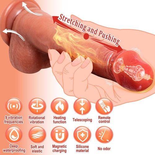 Thrusting Anal Butt Plug Dildo Vibrator Prostate Massager Sex Toys for Men Women - Picture 22 of 24