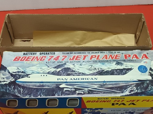 VINTAGE Flugzeug Spielzeug PAN AM Airline batteriebetrieben B-747 Made in Japan - Bild 11 von 18