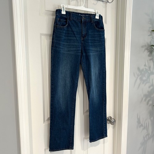 The Children's Place Boys Straight Leg Adjustable Waist Med. Wash Jeans 14 Husky - Picture 3 of 11