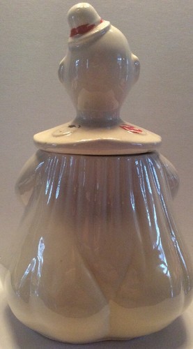 VINTAGE  Circus Clown Bisque Cookie Jar  CHEAPEST  - Picture 6 of 12