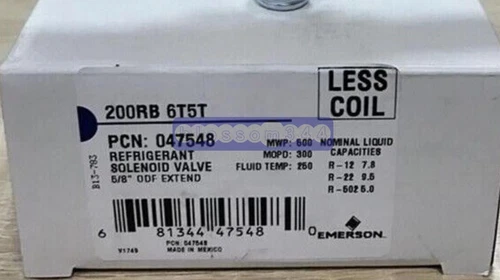 1PCS NEW EMERSON Solenoid Valve 200RB 6T5T 200RB6T5T（Welding5/8)