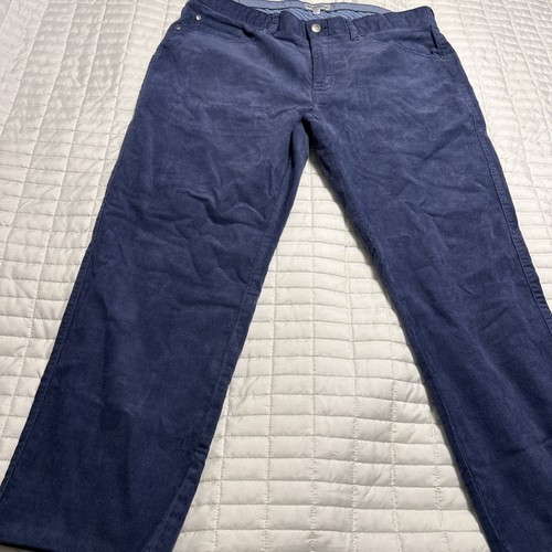 Peter Millar Pants Mens 34 Blue Corduroy Cotton Blend Mens Capri - Picture 4 of 8