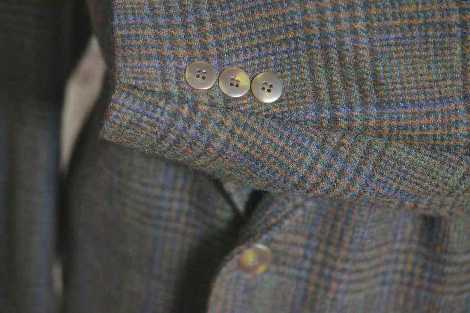 Abrigo Blazer Deportivo Lana TWEED Marrón Escocés Para Hombres WOOLRICH TALLA GRANDE O 44R Foto 3 de 4