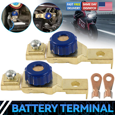 2Pcs Motorcycle Battery Cutoff Kill Terminal Disconnect Switch Leakage 12V Motor