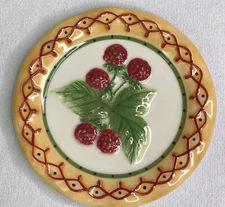 MWW Market Mini Plate FRUIT TART Raspberry Home Decor Annie Danielson 4.5” RARE