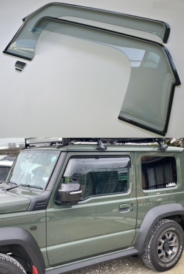 Super Wide Side Window Door Visor Light Smoke for SUZUKI Jimny