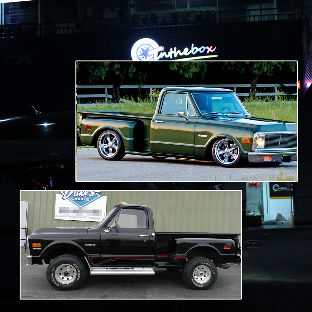 New Front & Rear Deluxe Side Marker Light Set For 68-72 Chevrolet C10 K10 Pickup