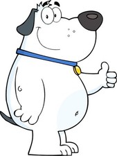 30 Custom White Cartoon Dog Personalized Address Labels