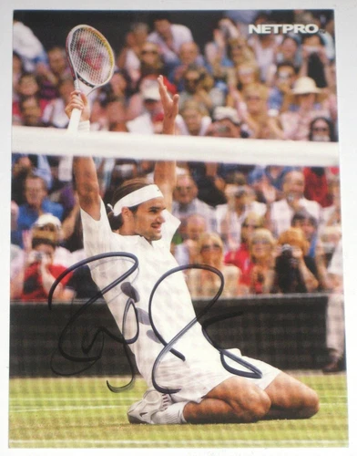 ROGER FEDERER SIGNED 2003 NETPRO PHOTO CARD ROOKIE CARD AUTOGRAPH AUTO!!!