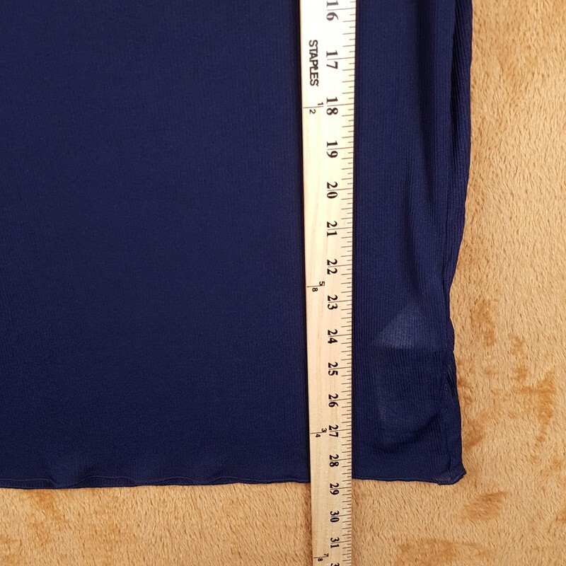 AMI Shirt Mens XXL Navy Pullover Crew Tank Top Mesh Sheer Stretch $305